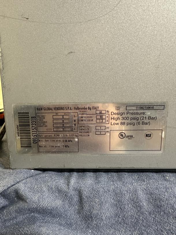 One N&W Global Vending Coffee Brewer, Model# v Powered on when tested, 120 volts 10.5X20.5X31 - Image 4 of 5