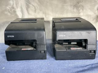 One Epson Receipt Printer, Model# TM-H6000IV 8X10X8