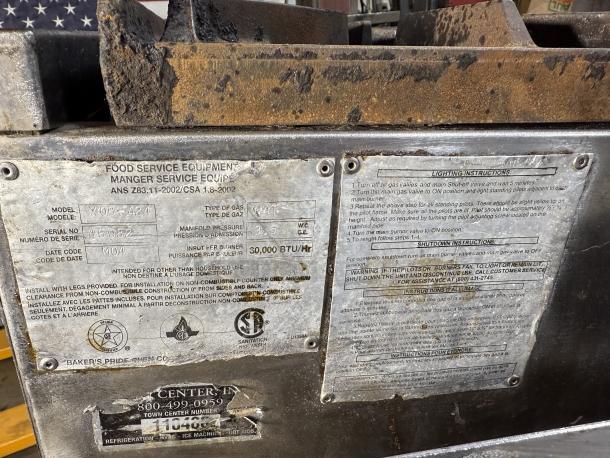 Bakers Pride 4 Burner Tabletop Commercial Stove, Model# X0B-424, 24X31X18 GAS Stove - Image 4 of 5