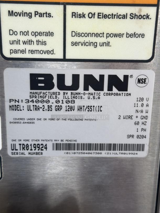 Clean Bunn ULTRA -2 16 3/5" Frozen Drink Slushy Machine w/ (2) 3-gal Bowls - 120v Tested and Working!
Summers Coming! - Image 5 of 5