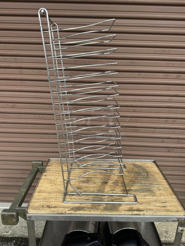 One Pizza Pan Prep Rack SS 15 slots - Image 1 of 2