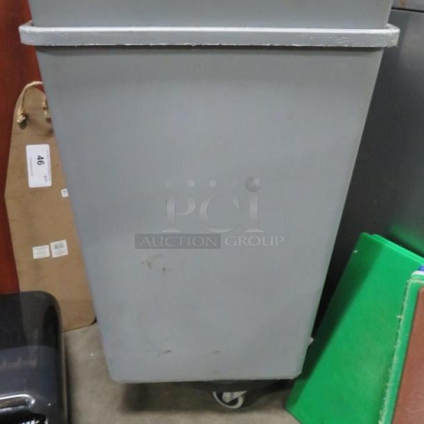 One Square Trash Can. - Image 1 of 2