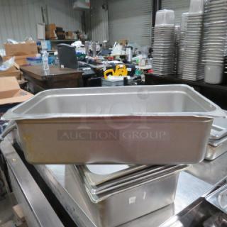 One Full Size 6 Inch Deep Hotel Pan.