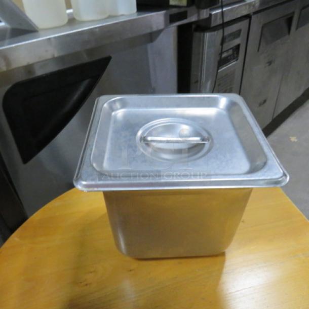 1/6 Size 6 Inch Deep Hotel Pan With Lid. 5XBID - Image 1 of 1