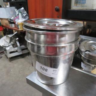 Stainless Steel Soup Well With Lid. 2XBID