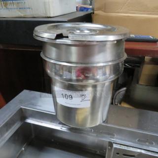 Stainless Steel Soup Well With Lid. 2XBID