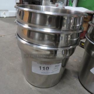 Stainless Steel Soup Well. 3XBID