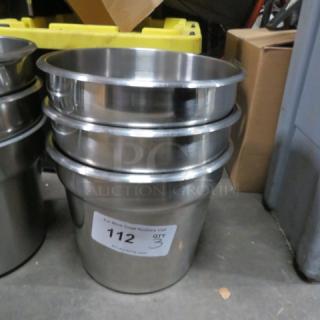 Stainless Steel Soup Well. 3XBID