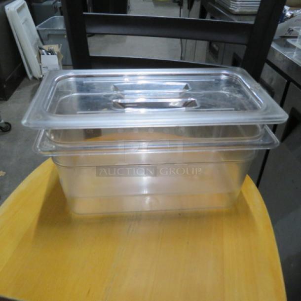 1/3 Size 6 Inch Deep Food Storage Container With Lid. 2XBID - Image 1 of 1