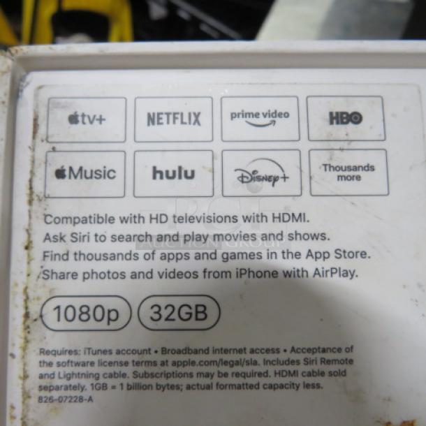 One Atmosphere Apple TV HD. 1080P. 32GB. #A1625. - Image 2 of 2