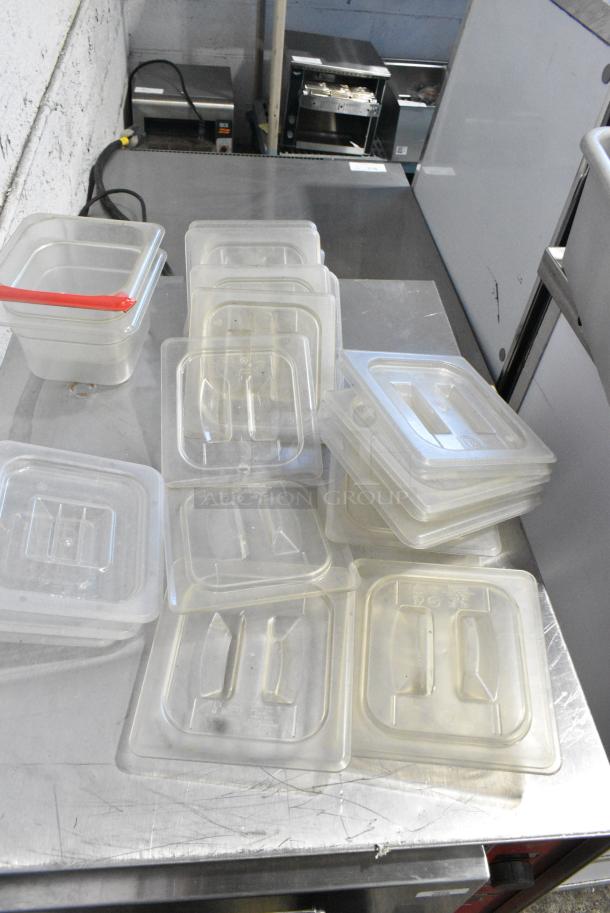 ALL ONE MONEY! Lot of Various Items Including Poly Drop In and Lids in Gray Poly Bus Bin - Image 3 of 6