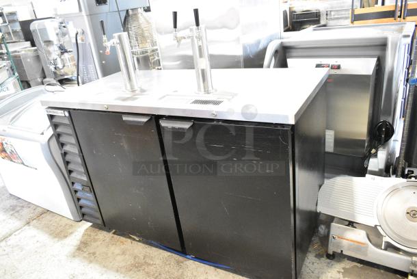 Beverage Air DD58HC-1-B Metal Commercial Direct Draw Kegerator w/ 2 Beer Towers. 115 Volts, 1 Phase. Tested and Powers On But Does Not Get Cold - Image 1 of 9
