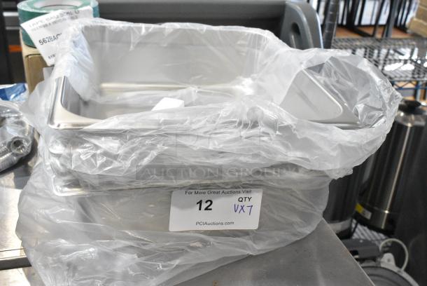 7 BRAND NEW SCRATCH AND DENT! Items Including 3 BM176BUNEGT16 Baker's Lane Heavy-Duty Eighth Size 16 Gauge 6 1/2" x 9 1/2" Wire in Rim Aluminum Bun / Sheet Pan and Stainless Steel Drop In Bins. 7 Times Your Bid! - Image 4 of 4