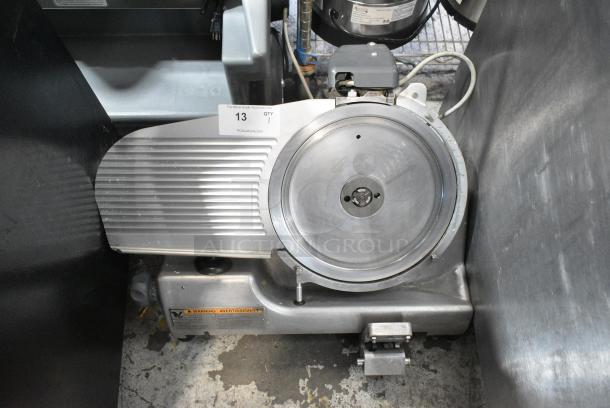 Hobart HS6 Stainless Steel Commercial Countertop Meat Slicer w/ Blade Sharpener. Missing Arm and Carriage. 120 Volts, 1 Phase. Tested and Working! - Image 1 of 8