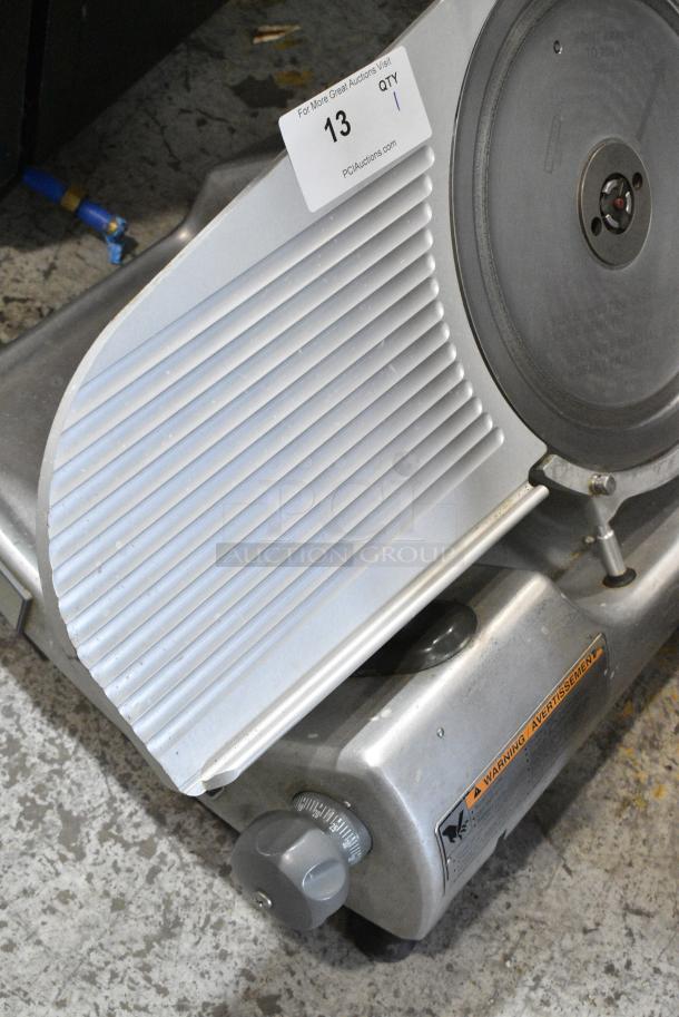 Hobart HS6 Stainless Steel Commercial Countertop Meat Slicer w/ Blade Sharpener. Missing Arm and Carriage. 120 Volts, 1 Phase. Tested and Working! - Image 3 of 8