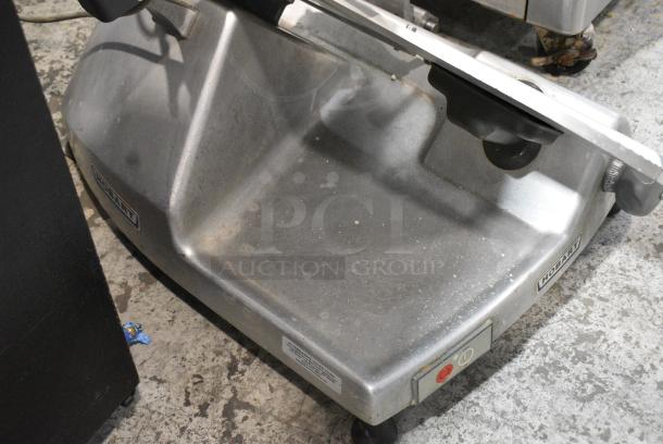 Hobart HS6 Stainless Steel Commercial Countertop Meat Slicer w/ Blade Sharpener. Missing Arm and Carriage. 120 Volts, 1 Phase. Tested and Working! - Image 4 of 8