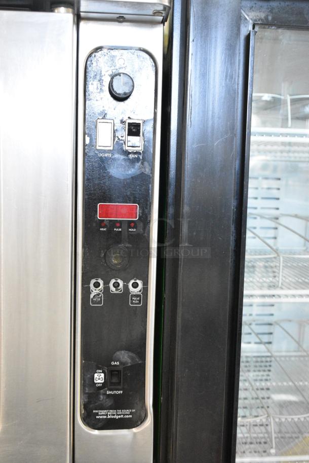 2 Blodgett Stainless Steel Commercial Natural Gas Powered Full Size Convection Ovens w/ View Through Doors and Metal Oven Racks on Commercial Casters. 2 Times Your Bid! - Image 4 of 7