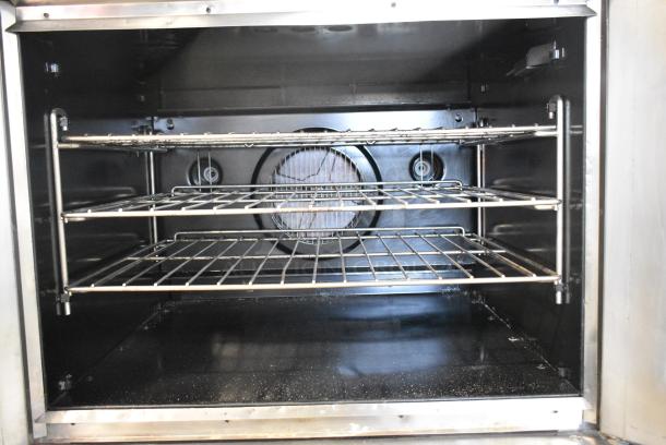 2 Blodgett Stainless Steel Commercial Natural Gas Powered Full Size Convection Ovens w/ View Through Doors and Metal Oven Racks on Commercial Casters. 2 Times Your Bid! - Image 6 of 7