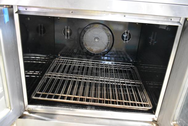 2 Blodgett Stainless Steel Commercial Natural Gas Powered Full Size Convection Ovens w/ View Through Doors and Metal Oven Racks on Commercial Casters. 2 Times Your Bid! - Image 7 of 7