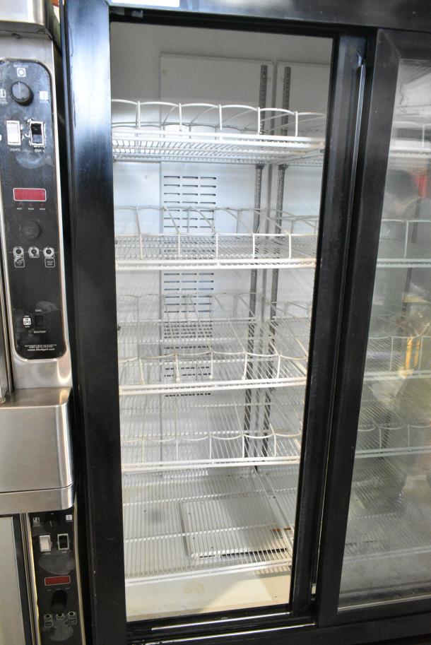 Carrier MC1100 Metal Commercial 2 Door Reach In Cooler Merchandiser w/ Poly Coated Racks. 115 Volts, 1 Phase. Tested and Powers On But Does Not Get Cold - Image 3 of 7