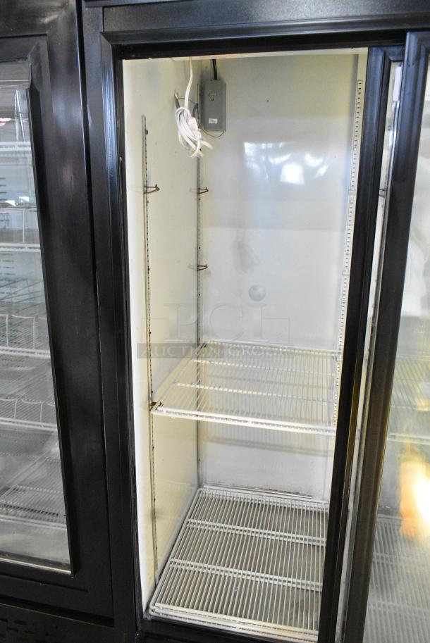 Metal Commercial 2 Door Reach In Cooler Merchandiser w/ Poly Coated Racks. 115 Volts, 1 Phase. Tested and Powers On But Does Not Get Cold - Image 3 of 10