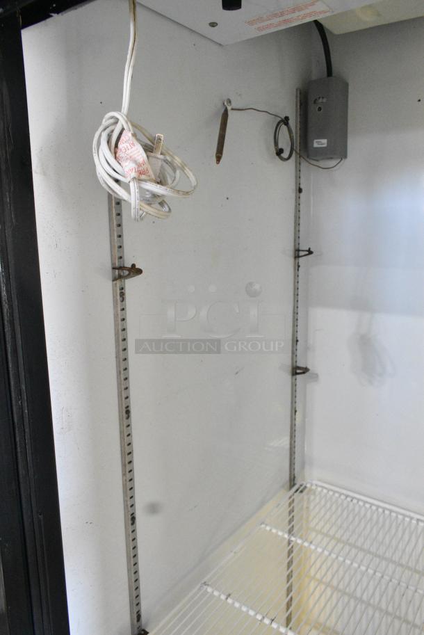 Metal Commercial 2 Door Reach In Cooler Merchandiser w/ Poly Coated Racks. 115 Volts, 1 Phase. Tested and Powers On But Does Not Get Cold - Image 8 of 10