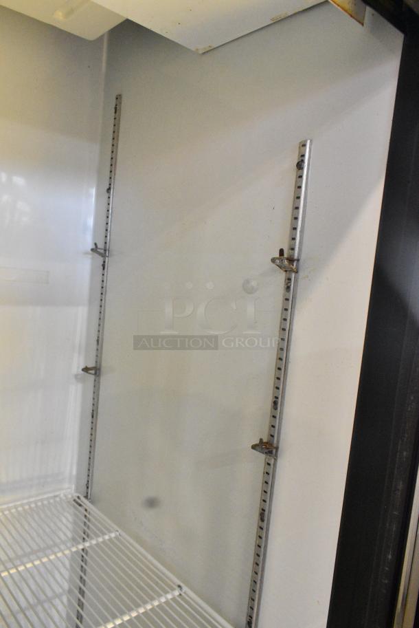 Metal Commercial 2 Door Reach In Cooler Merchandiser w/ Poly Coated Racks. 115 Volts, 1 Phase. Tested and Powers On But Does Not Get Cold - Image 9 of 10