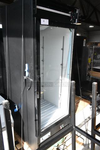 BRAND NEW SCRATCH AND DENT! 2023 Avantco Metal Commercial Single Door Reach In Cooler Merchandiser w/ Poly Coated Racks. 115 Volts, 1 Phase. Tested and Working!