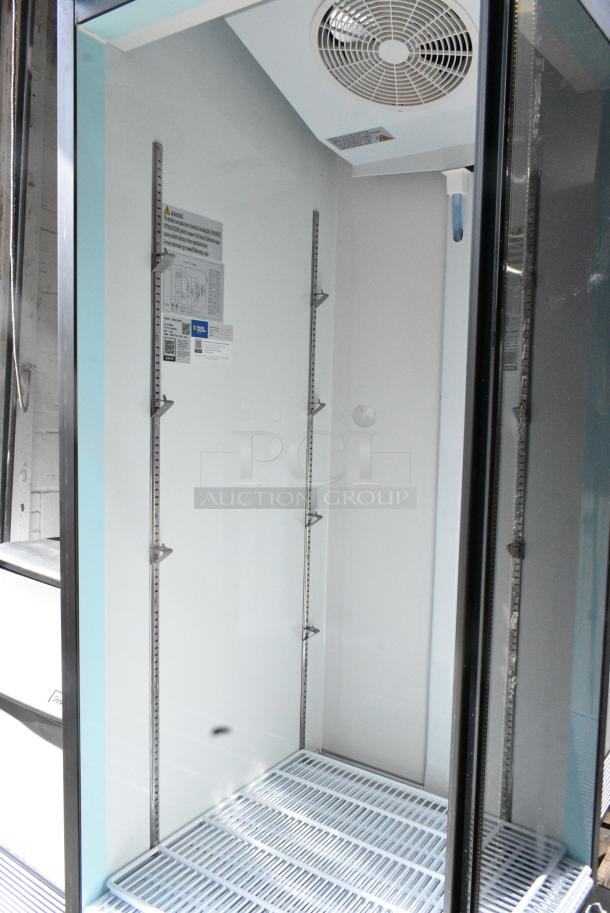 BRAND NEW SCRATCH AND DENT! 2023 Avantco Metal Commercial Single Door Reach In Cooler Merchandiser w/ Poly Coated Racks. 115 Volts, 1 Phase. Tested and Working! - Image 3 of 7