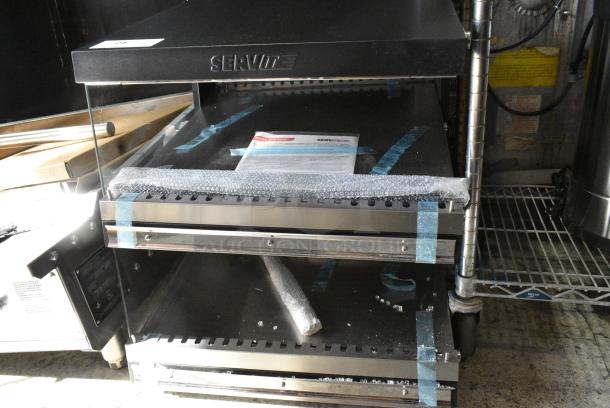 BRAND NEW SCRATCH AND DENT! ServIt 423OAM65D Metal Commercial 24" Full Service Slanted 2-Shelf Countertop Heated Display Merchandiser. 120 Volts, 1 Phase. Tested and Working! - Image 5 of 8