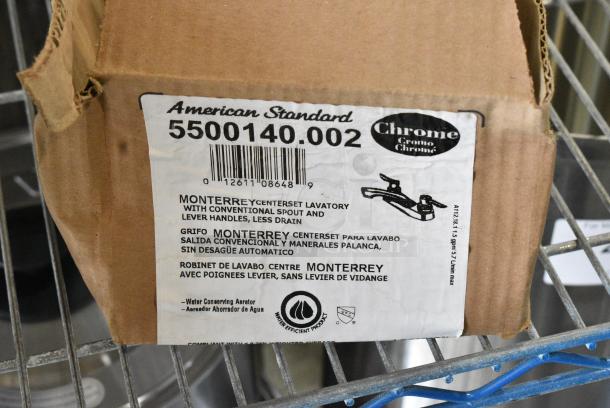 BRAND NEW SCRATCH AND DENT! American Standard 5500140.002 Monterrey 1.5 GPM Deck-Mount Lavatory Faucet with 4" Centers, Cast Brass Spout, and Lever Handles - Image 5 of 5