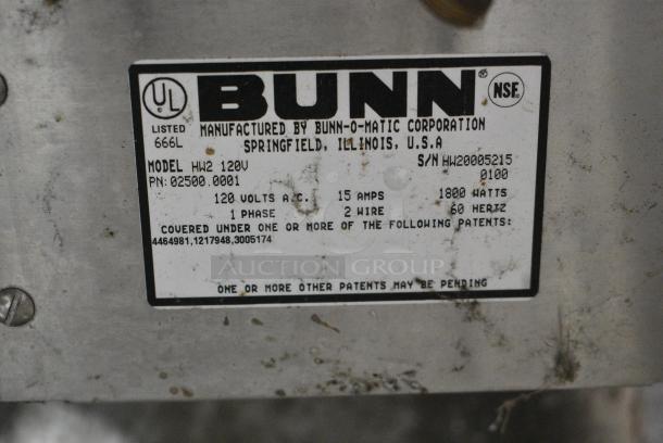 Bunn HW2 Stainless Steel Commercial Countertop Hot Water Dispenser. 120 Volts, 1 Phase. - Image 6 of 6