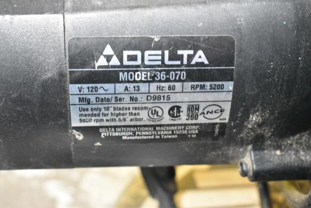 Delta 36-070 10" Power Miter Saw. 115 Volts, 1 Phase. Tested and Working! - Image 8 of 8