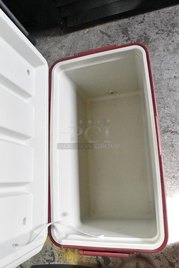 Coleman Poly Red and White Portable Cooler. - Image 5 of 5