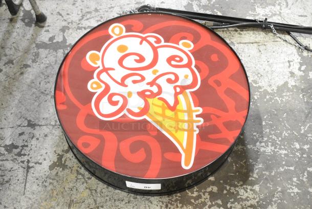 Metal Ice Cream Sign. 115 Volts 1 Phase. - Image 1 of 5