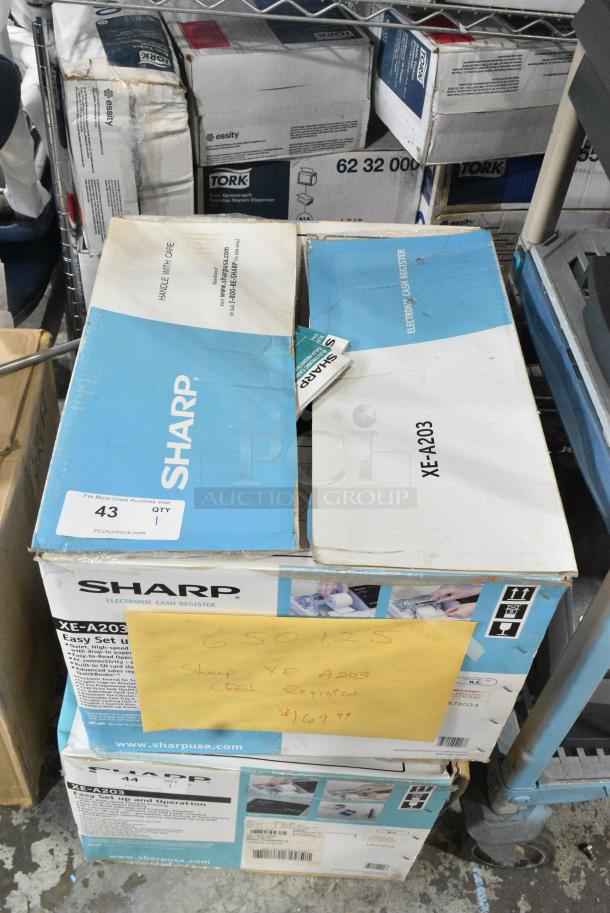 IN ORIGINAL BOX! Sharp XE-A203 Countertop Electronic Cash Register. 115 Volts, 1 Phase. - Image 3 of 4