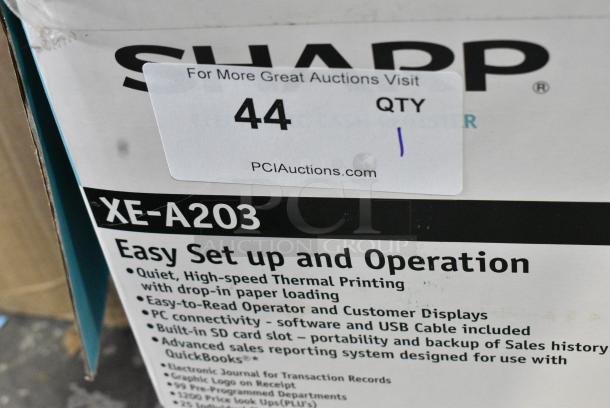 IN ORIGINAL BOX! Sharp XE-A203 Countertop Electronic Cash Register. 115 Volts, 1 Phase. - Image 3 of 3