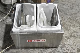 Grindmaster Cecilware Stainless Steel Countertop 2 Well Topping Rail