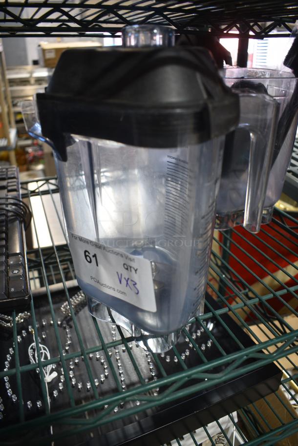 3 Various Clear Poly Blender Pitchers. 3 Times Your Bid! - Image 2 of 5