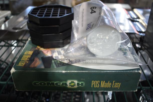 6 Various Items Including Comcast POS Info, Coffeepure Tabs, Black Poly Grids. 6 Times Your Bid! - Image 1 of 5