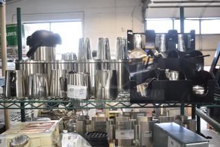 ALL ONE MONEY! Tier Lot of Various Items Including Stainless Steel Pitchers, Stainless Steel Bins and Stainless Steel Mixing Cups