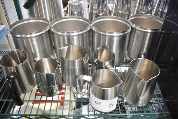 ALL ONE MONEY! Tier Lot of Various Items Including Stainless Steel Pitchers, Stainless Steel Bins and Stainless Steel Mixing Cups - Image 2 of 6