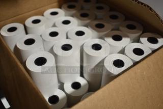Box of Receipt Paper Rolls