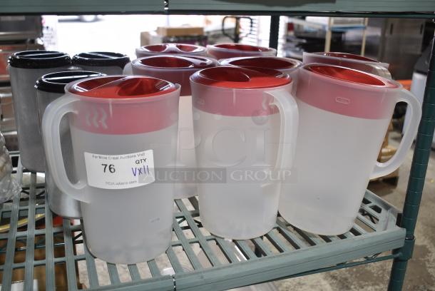 11 Clear Poly Pitchers. 11 Times Your Bid! - Image 1 of 4