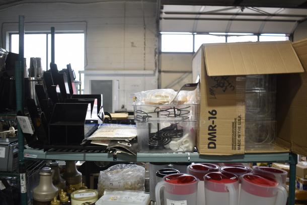 ALL ONE MONEY! Tier Lot of Various Items Including Multi Compartment Bins, Poly Bins and Tongs - Image 1 of 7