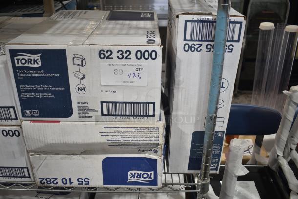 3 BRAND NEW IN BOX! Dispensers Including Tork 62 32 000 Napkin, Tork 55 10 282 Paper Towel, Tork 55 55 290 Toilet. 3 Times Your Bid! - Image 1 of 12