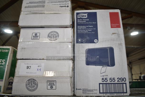 4 BRAND NEW IN BOX! Tork 55 55 290 Wall Mount Toilet Paper Dispenser. 4 Times Your Bid! - Image 1 of 5