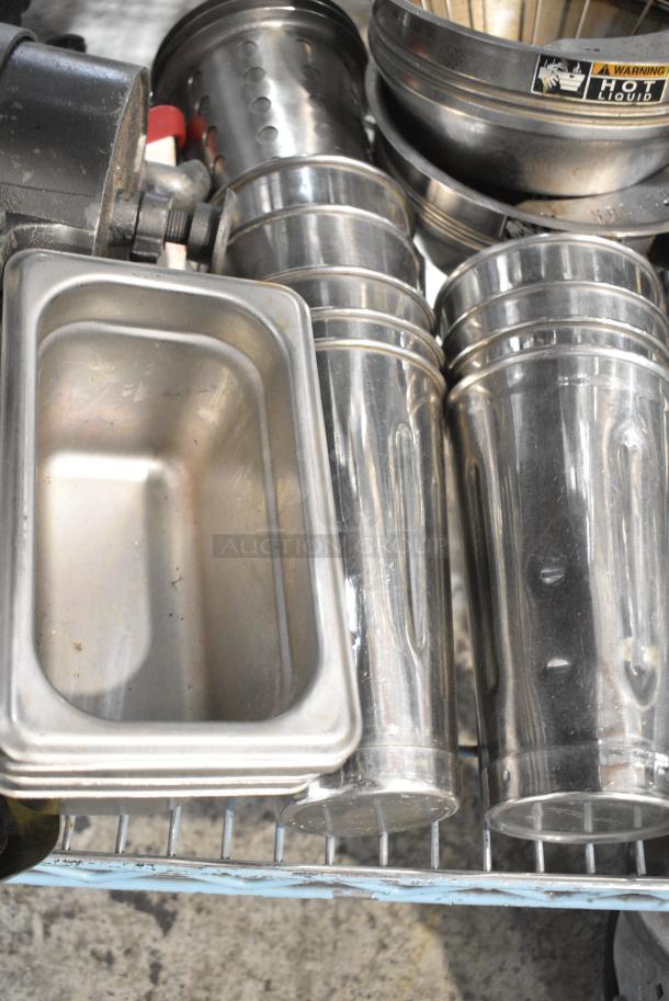 ALL ONE MONEY! Tier Lot of Various Items Including Stainless STeel Bins, Metal Pitchers, Brew Baskets. - Image 4 of 5