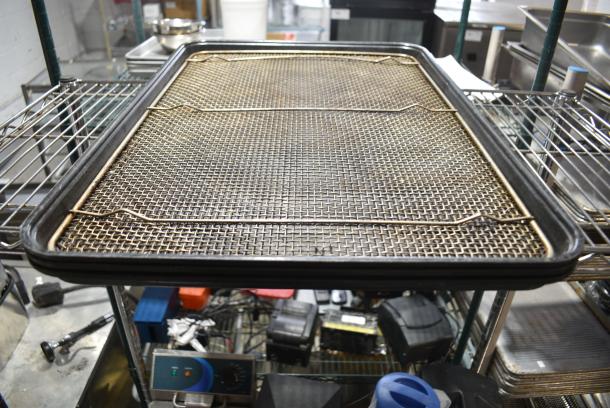 4 Items; 3 Black Poly Trays and Metal Cooling Rack. 4 Times Your Bid! - Image 1 of 3