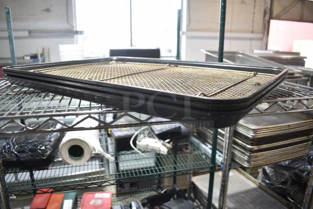 4 Items; 3 Black Poly Trays and Metal Cooling Rack. 4 Times Your Bid! - Image 2 of 3